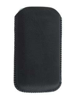 Synthetic Leather Slide-in Case with Pull-out Strap for Nokia E63 - Classic Black Synthetic Leather Slide-in Case with Pull-out Strap for Nokia E63 - Classic Black