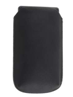 Synthetic Leather Slide-in Case with Pull-out Strap for Samsung Omnia 7 - Classic Black Synthetic Leather Slide-in Case with Pull-out Strap for Samsung Omnia 7 - Classic Black