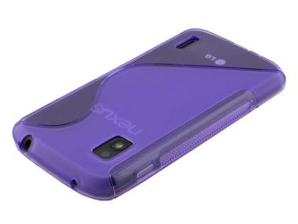 Wave Case for LG Nexus 4 E960 - Frosted Purple/Purple