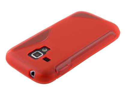 Wave Case for Samsung Galaxy Trend Plus S7583T/S Duos S7562 - Frosted Red/Red
