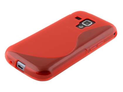 Wave Case for Samsung Galaxy Trend Plus S7583T/S Duos S7562 - Frosted Red/Red