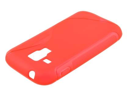 Wave Case for Samsung Galaxy Trend Plus S7583T/S Duos S7562 - Frosted Red/Red