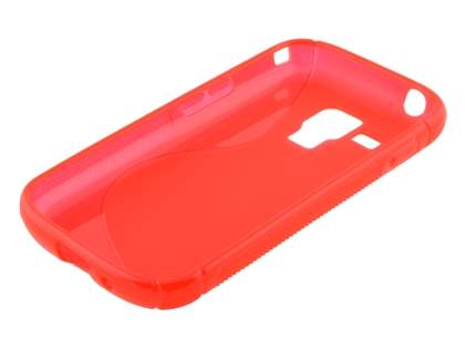 Wave Case for Samsung Galaxy Trend Plus S7583T/S Duos S7562 - Frosted Red/Red