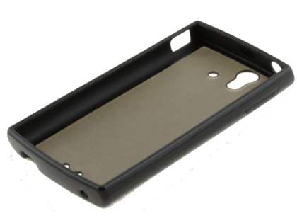 Dual-Design Case for Sony Ericsson Xperia Ray - Black/Frosted Grey