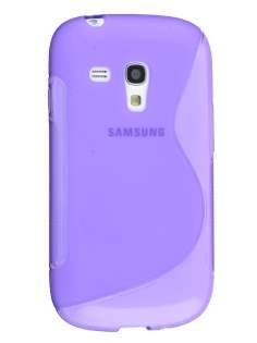 Wave Case for Samsung I8190 Galaxy S3 mini - Frosted Purple/Purple Soft Cover
