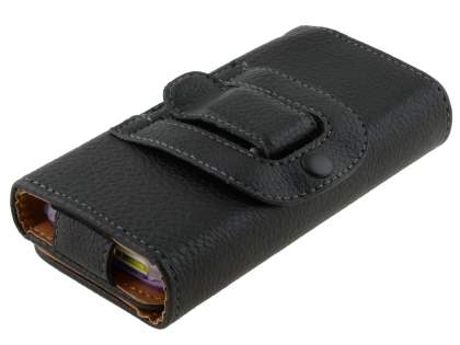 Textured Synthetic Leather Belt Pouch (Bumper Case Compatible) for Motorola DEFY XT535