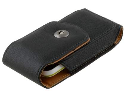 Textured Synthetic Leather Vertical Belt Pouch for Motorola DEFY XT535