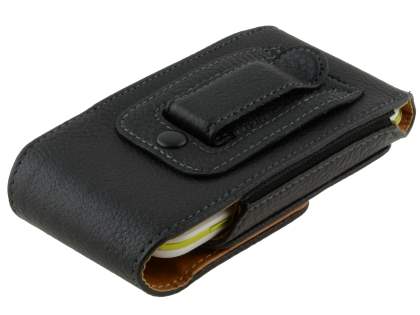Textured Synthetic Leather Vertical Belt Pouch for Motorola DEFY XT535