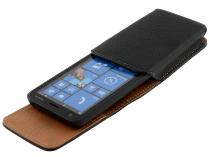 Textured Synthetic Leather Vertical Belt Pouch for Nokia Lumia 620
