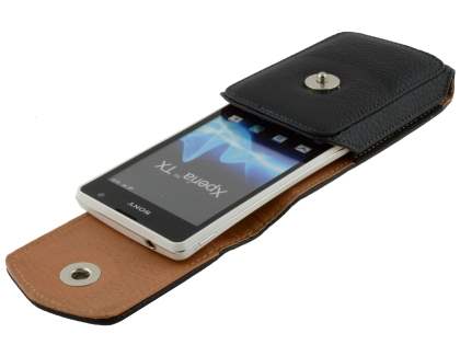 Textured Synthetic Leather Vertical Belt Pouch for Sony Xperia TX LT29i