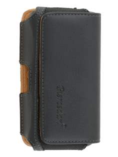 Samsung Galaxy W I8150 Synthetic Leather Belt Pouch - Classic Black Belt Pouch