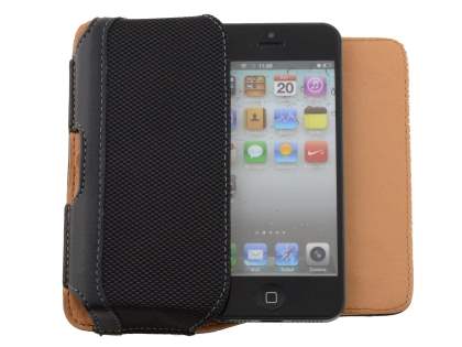 Apple iPhone SE/5s/5c/5 Synthetic Leather Belt Pouch - Classic Black