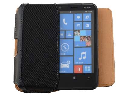 Nokia Lumia 620 Synthetic Leather Belt Pouch - Classic Black