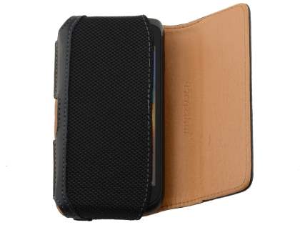 Samsung Galaxy W I8150 Synthetic Leather Belt Pouch - Classic Black