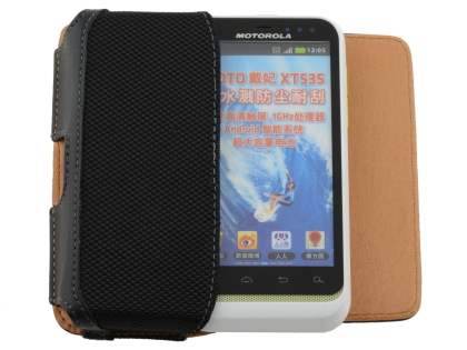 Motorola DEFY XT535 Synthetic Leather Belt Pouch - Classic Black