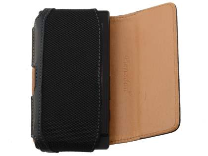 Sony Xperia Sola MT27i Synthetic Leather Belt Pouch - Classic Black