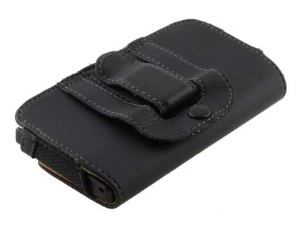 Sony Xperia Sola MT27i Synthetic Leather Belt Pouch - Classic Black