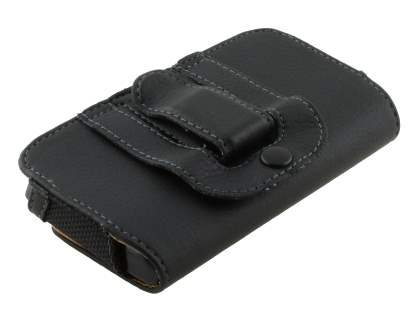 Samsung Omnia W I8350 Synthetic Leather Belt Pouch - Classic Black