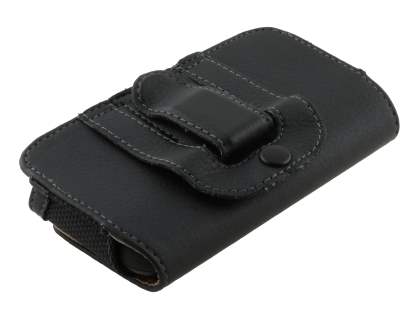 Samsung Galaxy W I8150 Synthetic Leather Belt Pouch - Classic Black