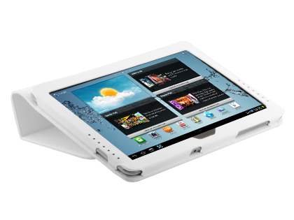 Samsung Galaxy Tab 2 10.1 Synthetic Leather Flip Case with Fold-Back Stand - Ivory