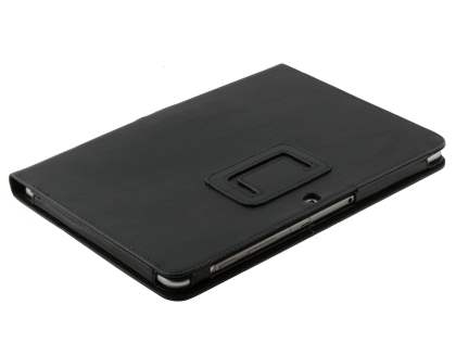 Samsung Galaxy Tab 2 10.1 Synthetic Leather Flip Case with Fold-Back Stand - Classic Black