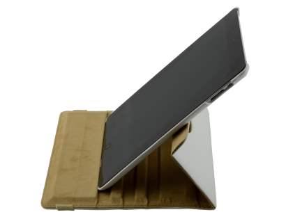 iPad 2/3/4 VELOCITY Synthetic Leather 360° Swivel Flip Case - Pearl White