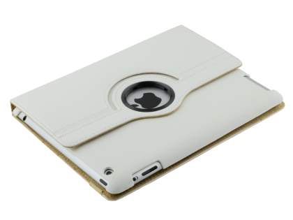 iPad 2/3/4 VELOCITY Synthetic Leather 360° Swivel Flip Case - Pearl White