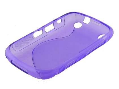 Wave Case for BlackBerry Curve 9320 - Frosted Purple/Purple