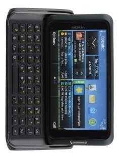 Dual-Design Case for Nokia E7 - Black/Frosted Grey