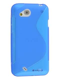 HTC Desire VC T328d Wave Case - Frosted Blue/Blue HTC Desire VC T328d Wave Case - Frosted Blue/Blue