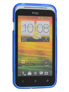 HTC Desire VC T328d Wave Case - Frosted Blue/Blue