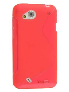 HTC Desire VC T328d Wave Case - Frosted Red/Red HTC Desire VC T328d Wave Case - Frosted Red/Red