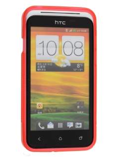 HTC Desire VC T328d Wave Case - Frosted Red/Red