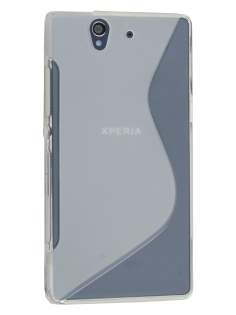 Wave Case for Sony Xperia Z - Frosted Clear/Clear Soft Cover