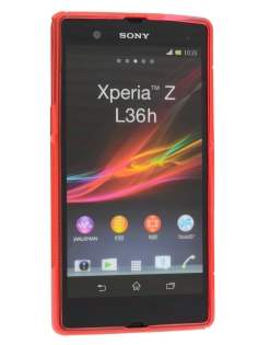 Wave Case for Sony Xperia Z - Frosted Red/Red