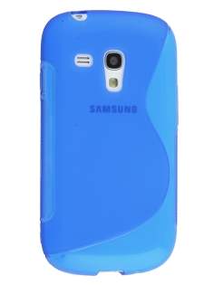 Wave Case for Samsung I8190 Galaxy S3 mini - Frosted Blue/Blue Soft Cover
