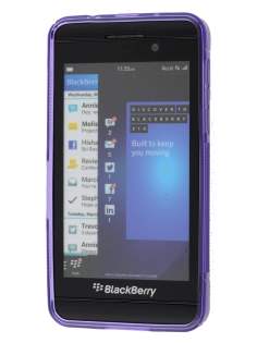 Wave Case for BlackBerry Z10 - Frosted Purple/Purple