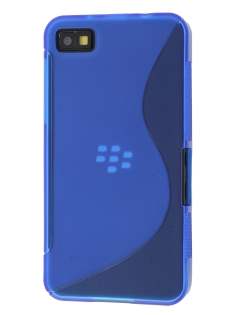 Wave Case for BlackBerry Z10 - Frosted Blue/Blue Soft Cover