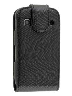 Samsung Galaxy Gio S5660 Synthetic Snakeskin Leather Flip Case - Classic Black Samsung Galaxy Gio S5660 Synthetic Snakeskin Leather Flip Case - Classic Black