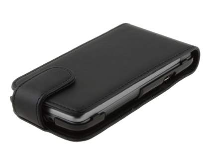 Synthetic Leather Flip Case for HTC Desire Z - Black