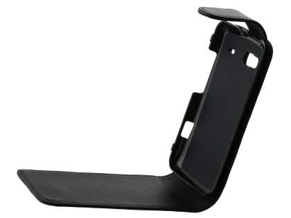 Synthetic Leather Flip Case for HTC Desire Z - Black