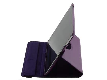 iPad 2/3/4 VELOCITY Synthetic Leather 360° Swivel Flip Case - Purple