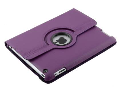 iPad 2/3/4 VELOCITY Synthetic Leather 360° Swivel Flip Case - Purple