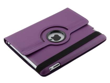 iPad 2/3/4 VELOCITY Synthetic Leather 360° Swivel Flip Case - Purple