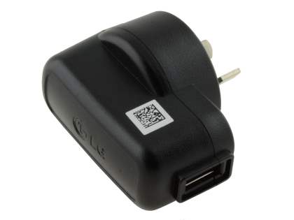 Genuine LG 700mA Wall Power Adapter with USB-A port - Classic Black