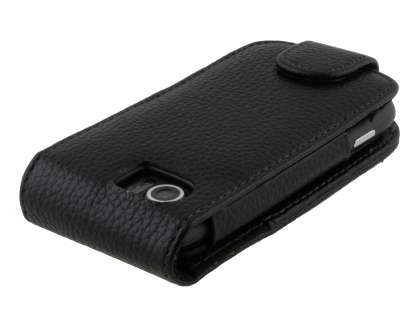 HTC 7 Mozart Synthetic Leather Flip Case - Black