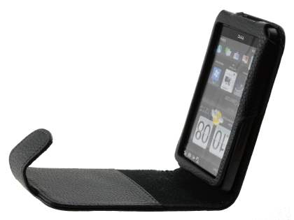 HTC Touch HD2 Synthetic Leather Flip Case - Black