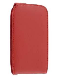 Genuine Leather Flip Case for Samsung I8190 Galaxy S3 mini - Red