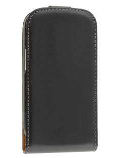 Samsung I8190 Galaxy S3 mini Slim Synthetic Leather Flip Case - Classic Black
