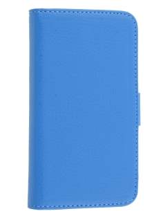 Synthetic Leather Wallet Case with Stand for Samsung I8190 Galaxy S3 mini - Blue